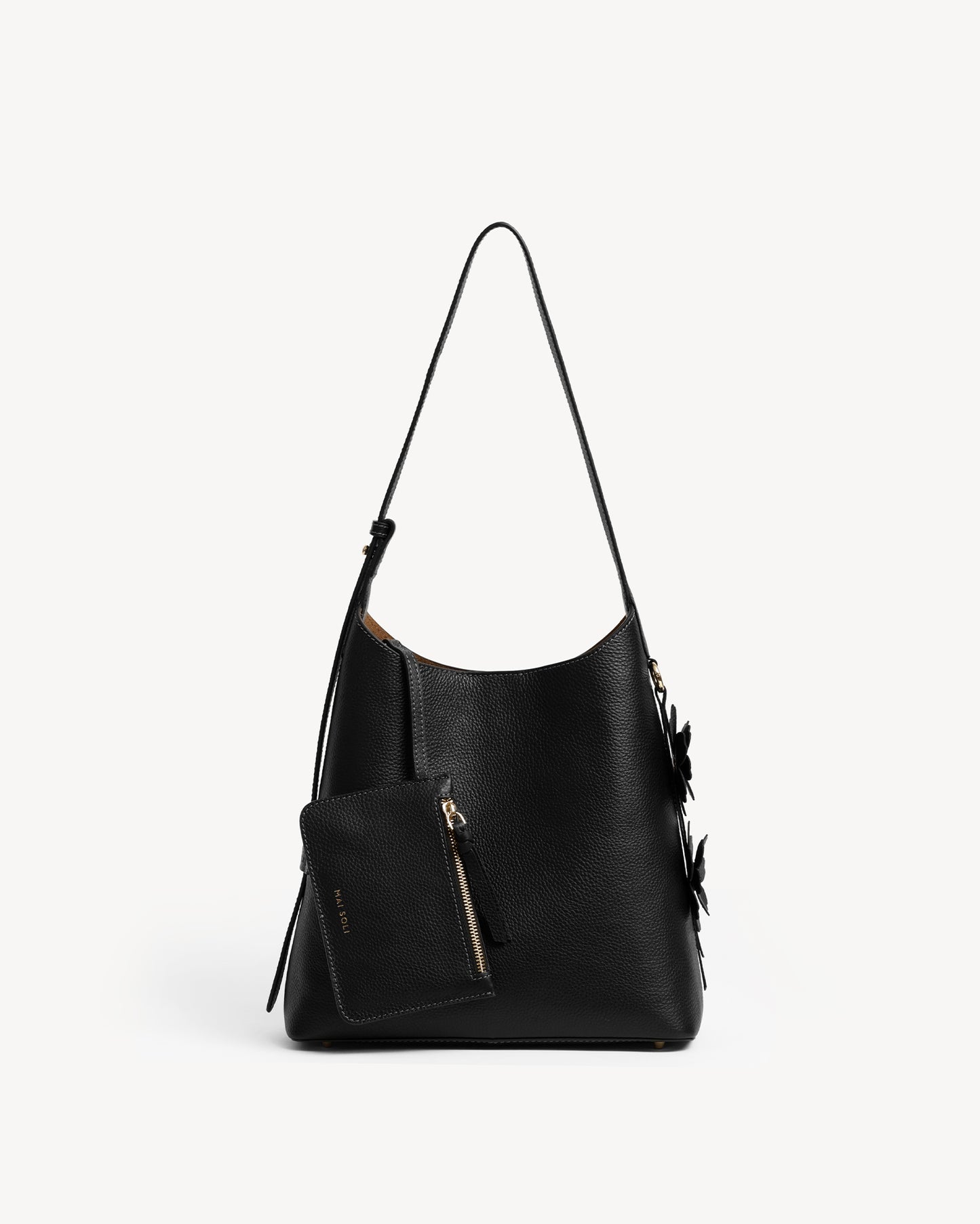 Daphne Bucket Tote Bag (Small) - Black