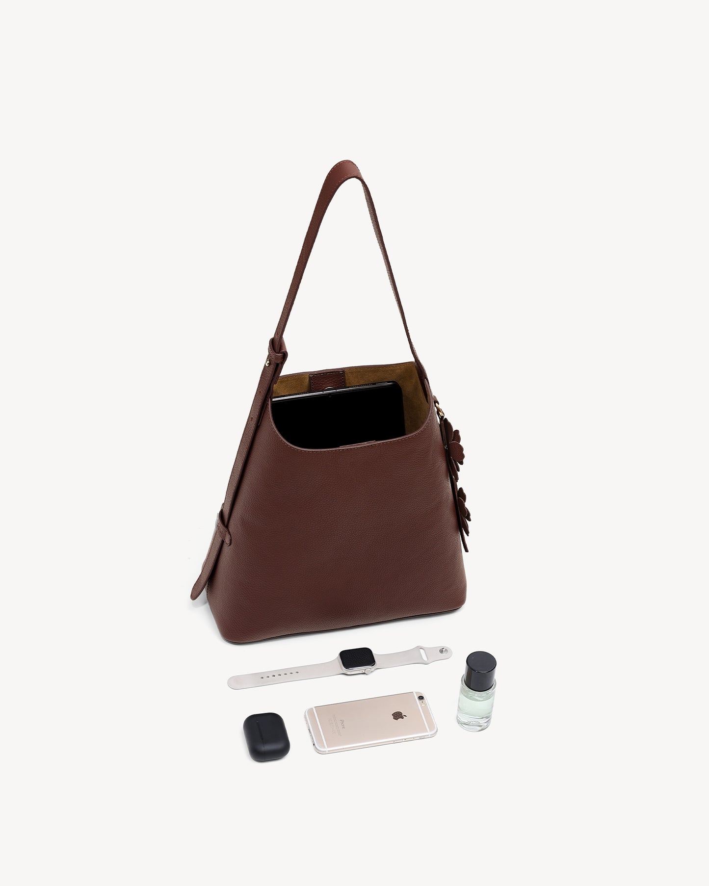 Daphne Bucket Tote Bag (Small) - Brown