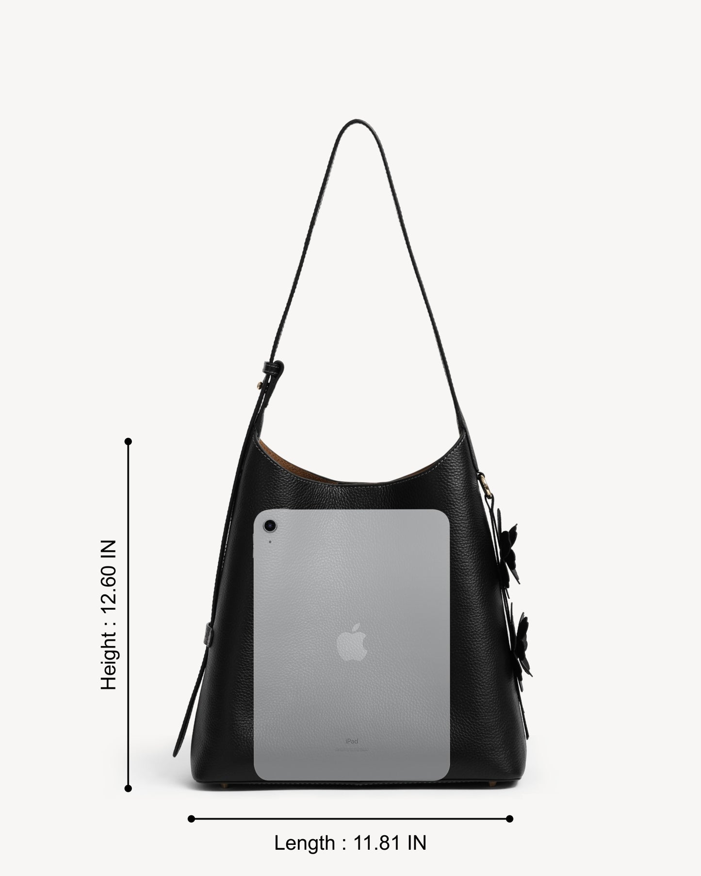 Daphne Bucket Tote Bag - Black