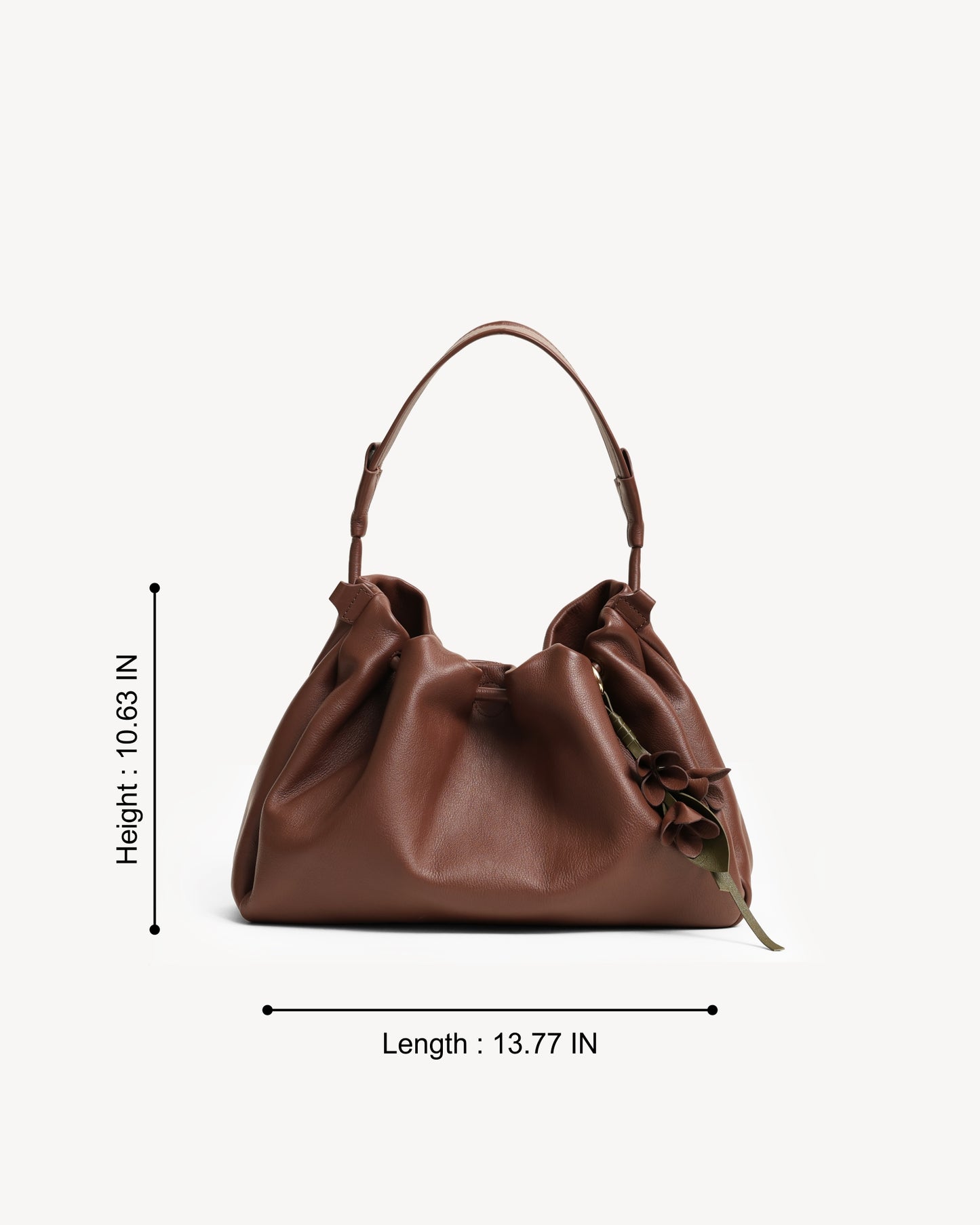 Cynthia Gather Handbag - Brown