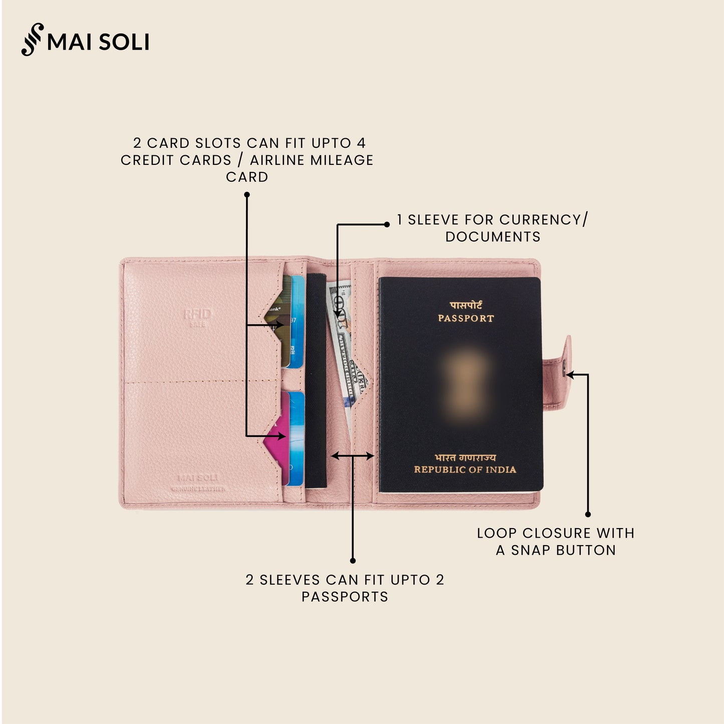 Gypsy Travel Wallet - Pink