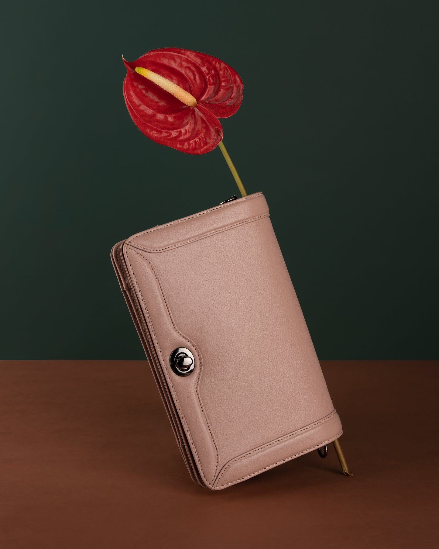 Bowie Leather Crossbody Bag - Nude Pink