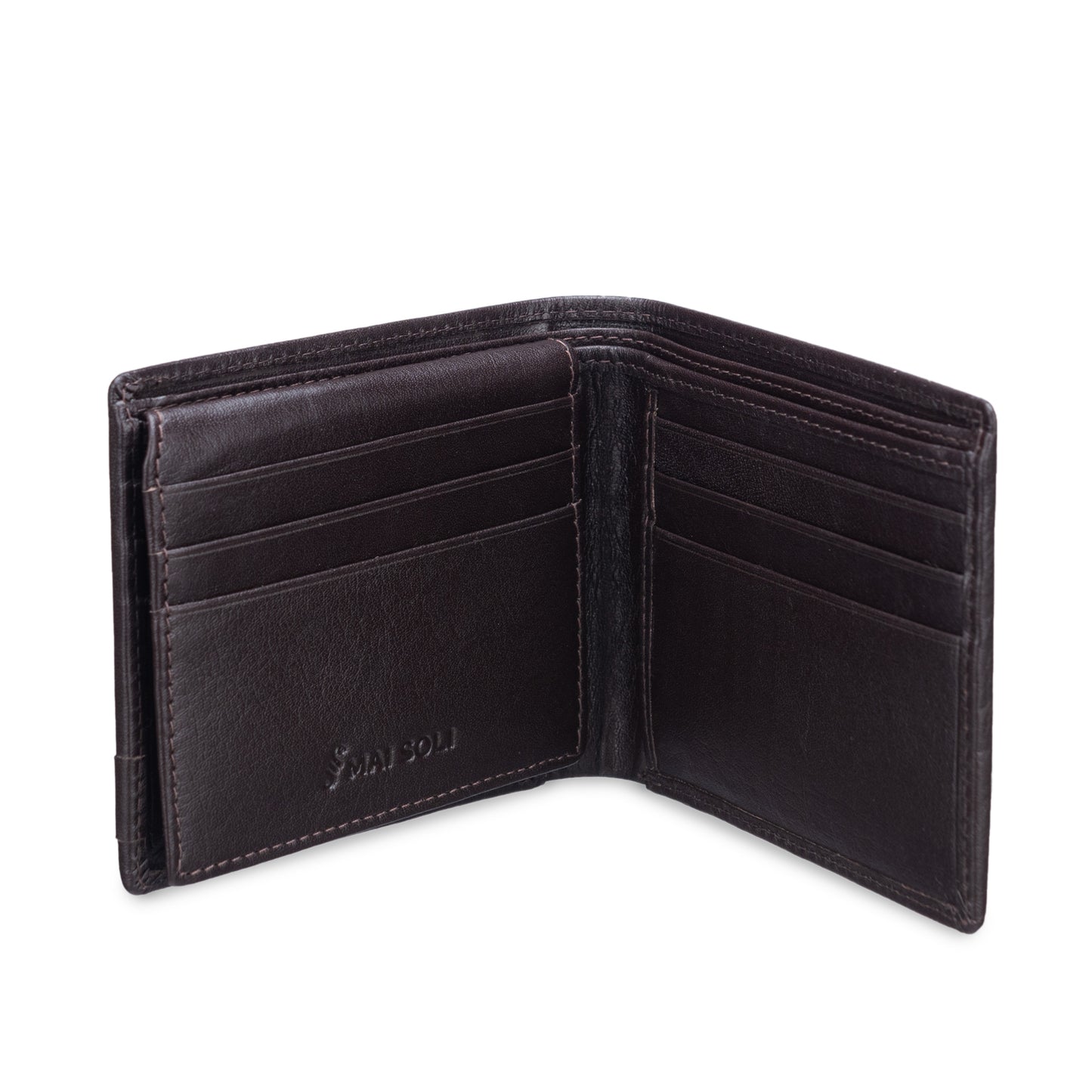 Ranch Bi-fold Leather Men's Wallet & Classy Gift Box -Soft Brown