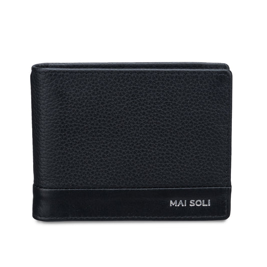 Pilot Money Clip Bi-fold Genuine Leather Men's Wallet with Classy Gift Box- Black