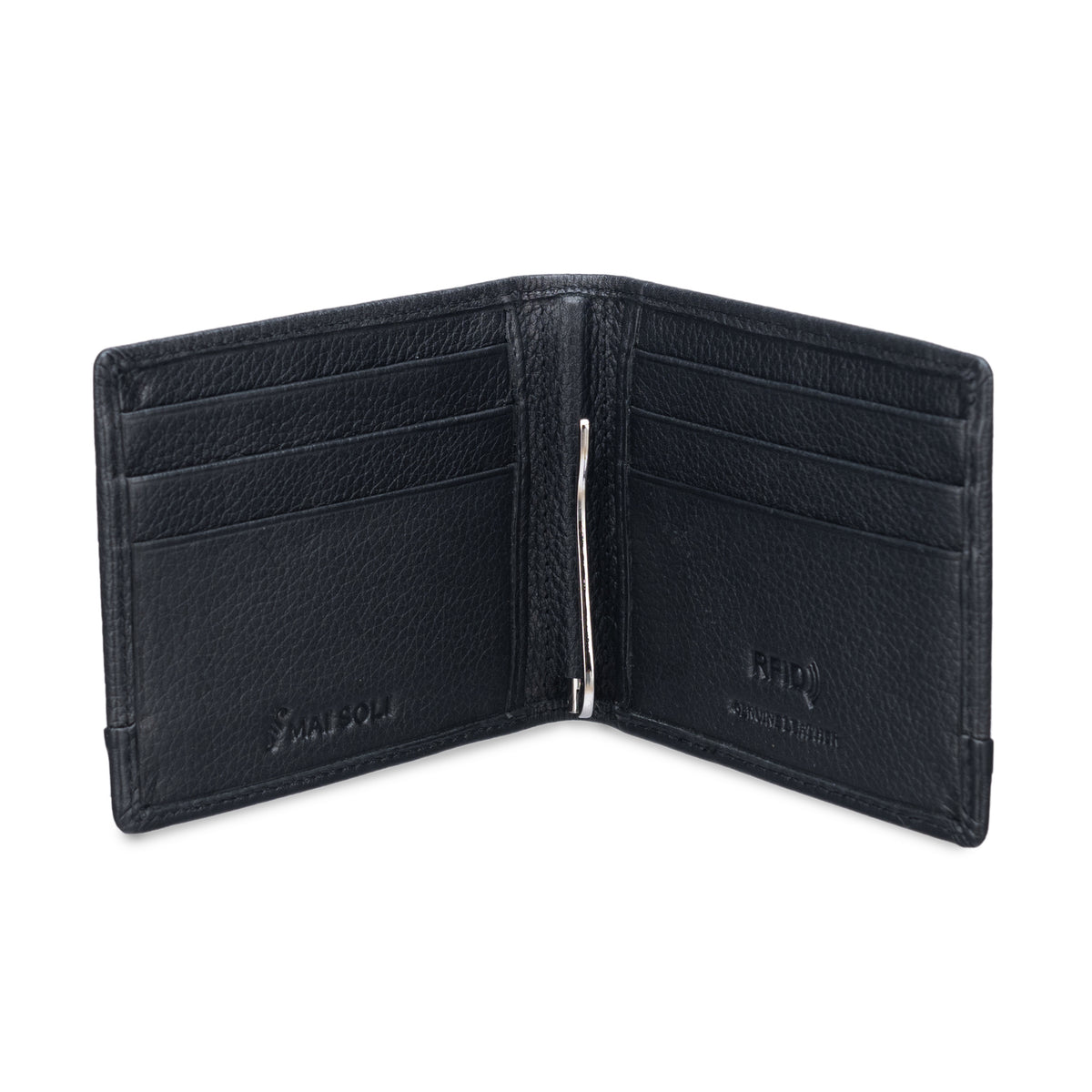 Pilot Money Clip Bifold Genuine Leather Men's Wallet with Classy Gift