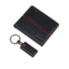 RFID Protected Pilot Bi-fold Leather Men's Wallet with Key Ring, Classy Gift Box - Black & Brown