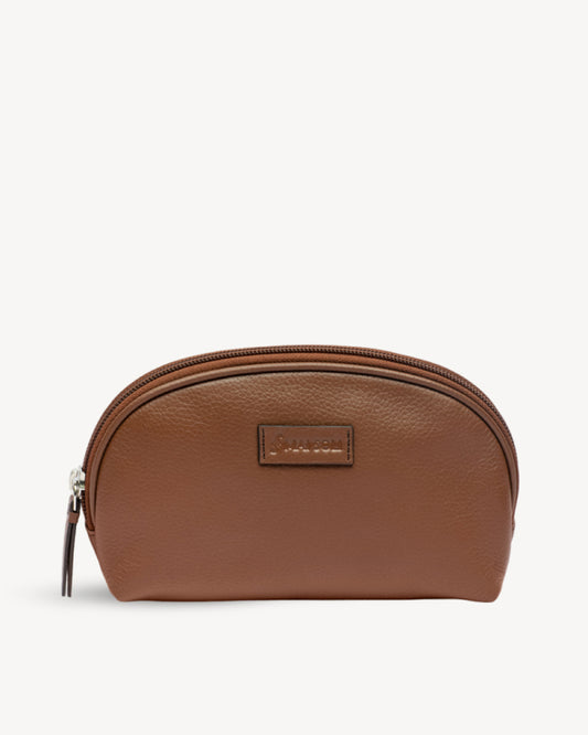 Dome Large Cosmetic Case - Cognac Brown