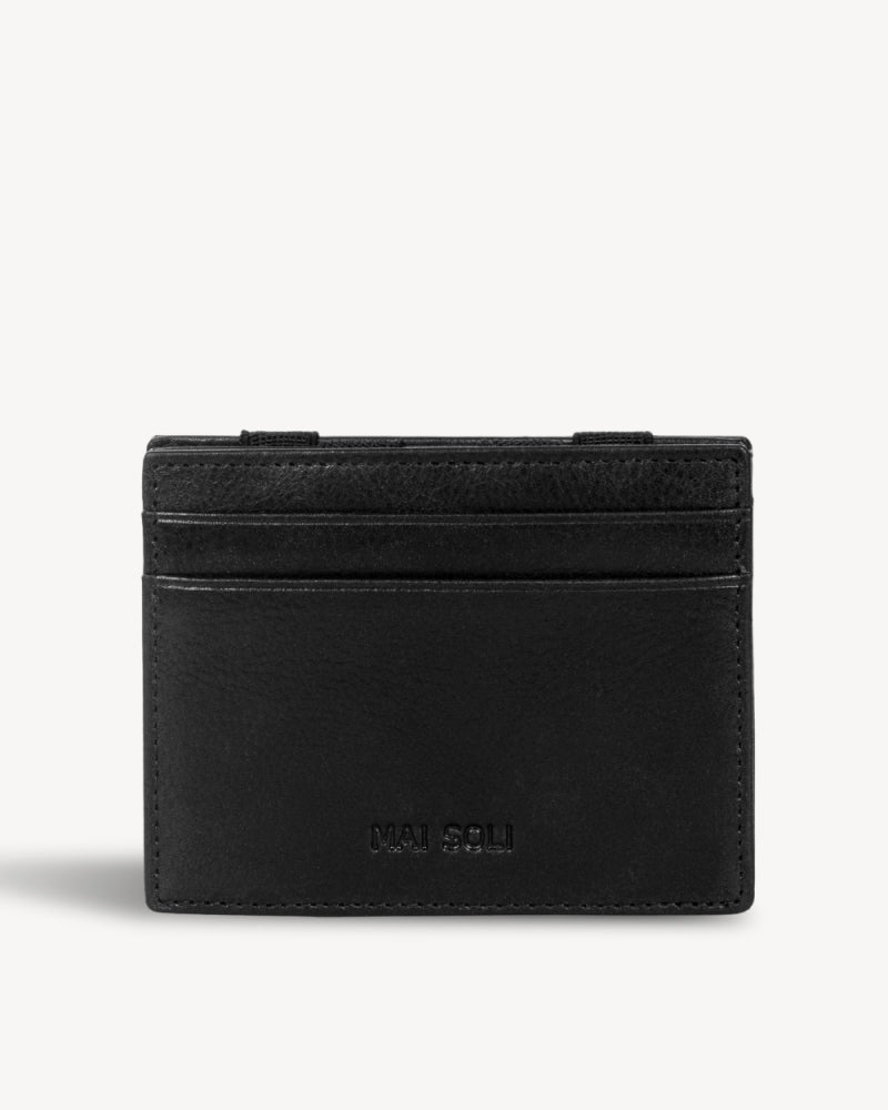 Vintage Leather Magic Wallet- Black