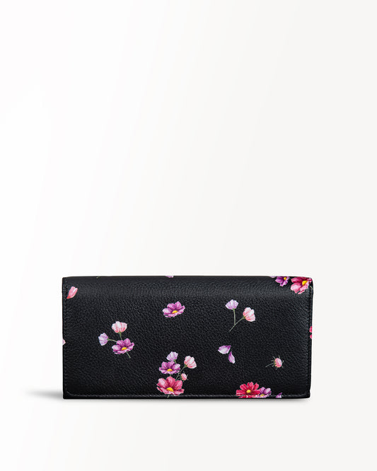 Cosmos Flap Wallet - Black