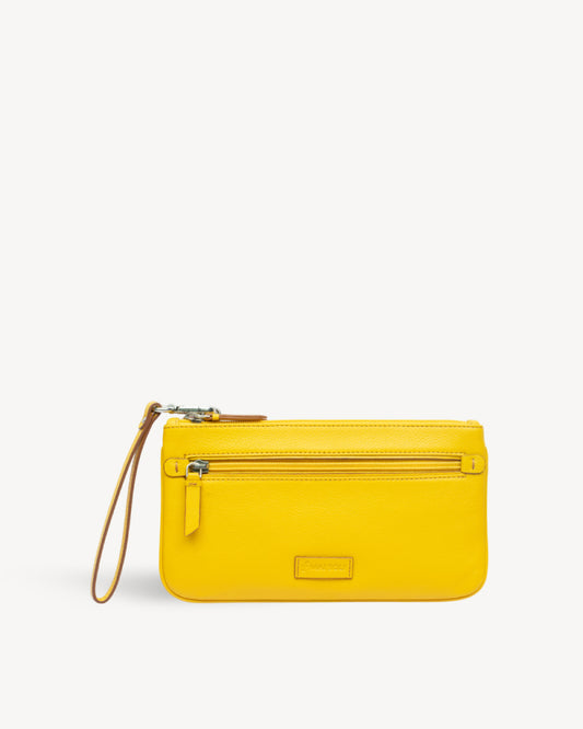 Virginia Large Slim Wristlet Pouch - Yellow