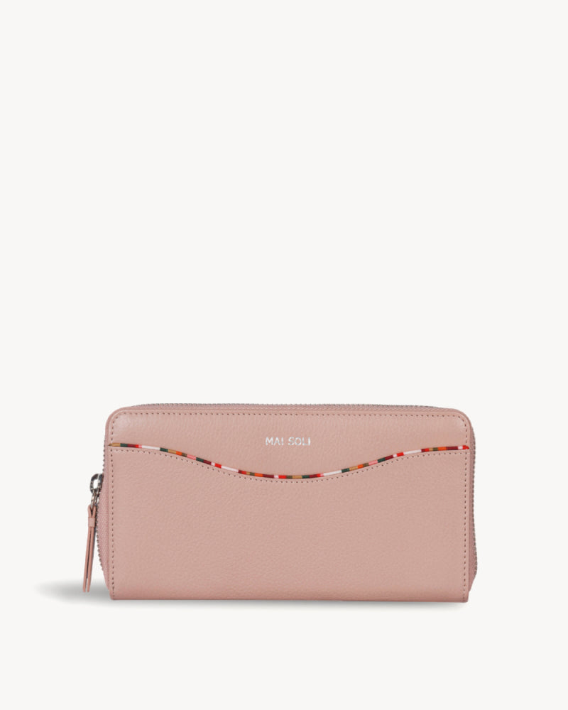 Charlotte Zip-around Wallet - Nude Pink