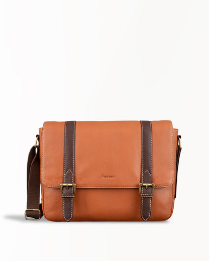 Messenger Laptop Bag - Tan