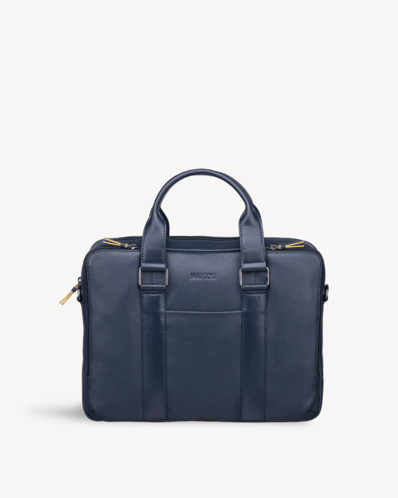 Carter Multi pocket Laptop Bag Navy Blue Mai Soli