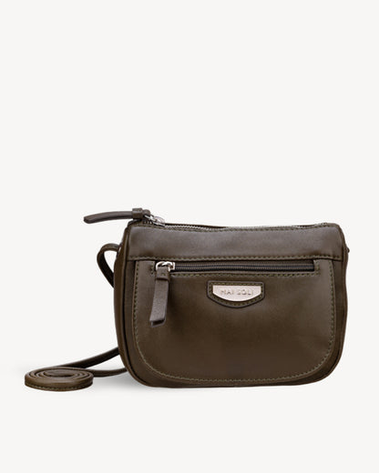 Roma Crossbody Sling Bag - Olive Green