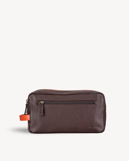 Toiletry Bag - Brown / Orange