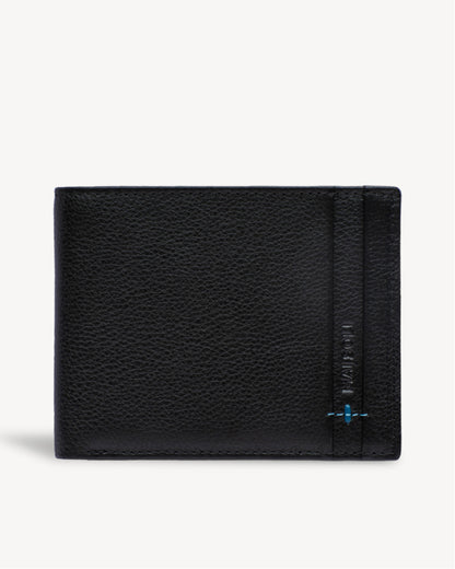 Neo Leather Two Fold wallet with Coin Pocket - Black / Blue