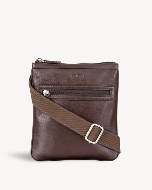 Slim Crossbody Pouch - Brown