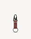 Rover Leather Metal Key Ring - Brown