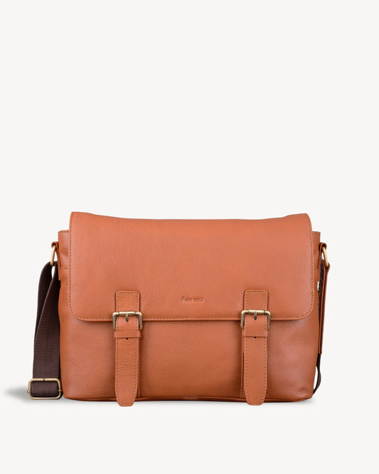 Medium Messenger Bag - Tan