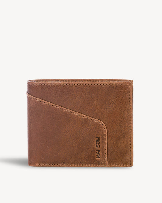 Ranger RFID Protected Bifold Wallet with Coin Pocket - Brown