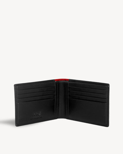 Maestro RFID Protected Bifold Wallet - Black Red