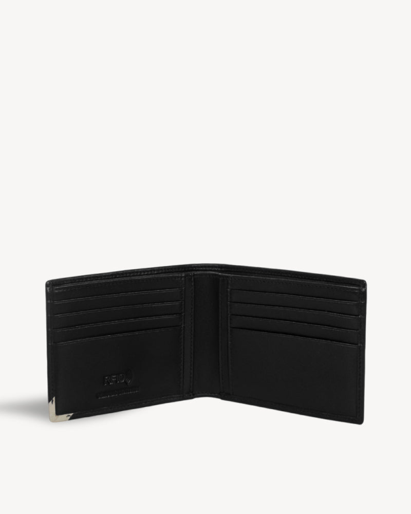 Elite RFID Protected Bifold Wallet - Black Beige