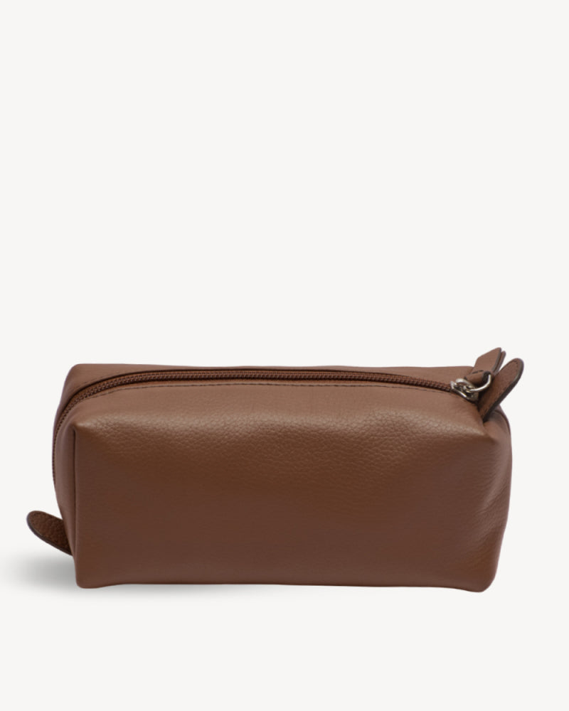 London Cosmetic Case - Cognac Brown