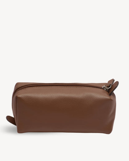 London Cosmetic Case - Cognac Brown