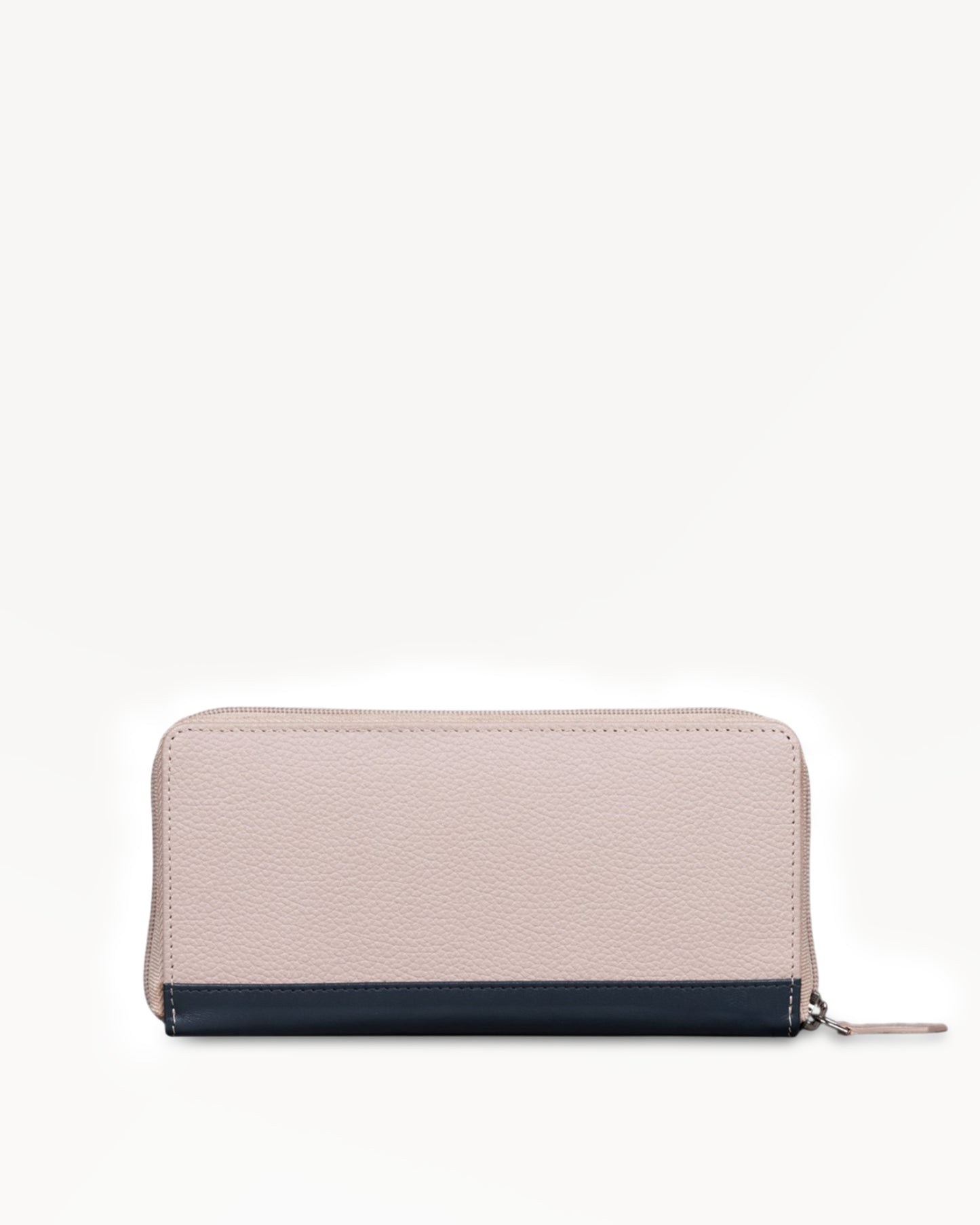 Christine Large Zip Around Wallet - Blush Pink & Navy Blue