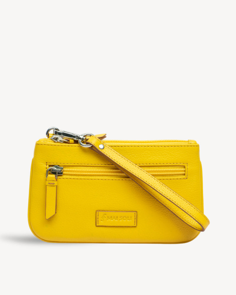 Virginia Small Slim Wristlet Pouch - Yellow