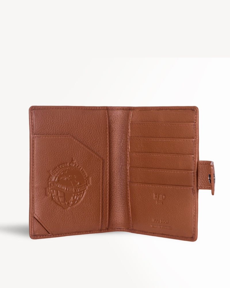 Nomad Travel Wallet- Cognac Brown