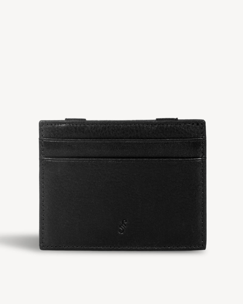 Vintage Leather Magic Wallet- Black