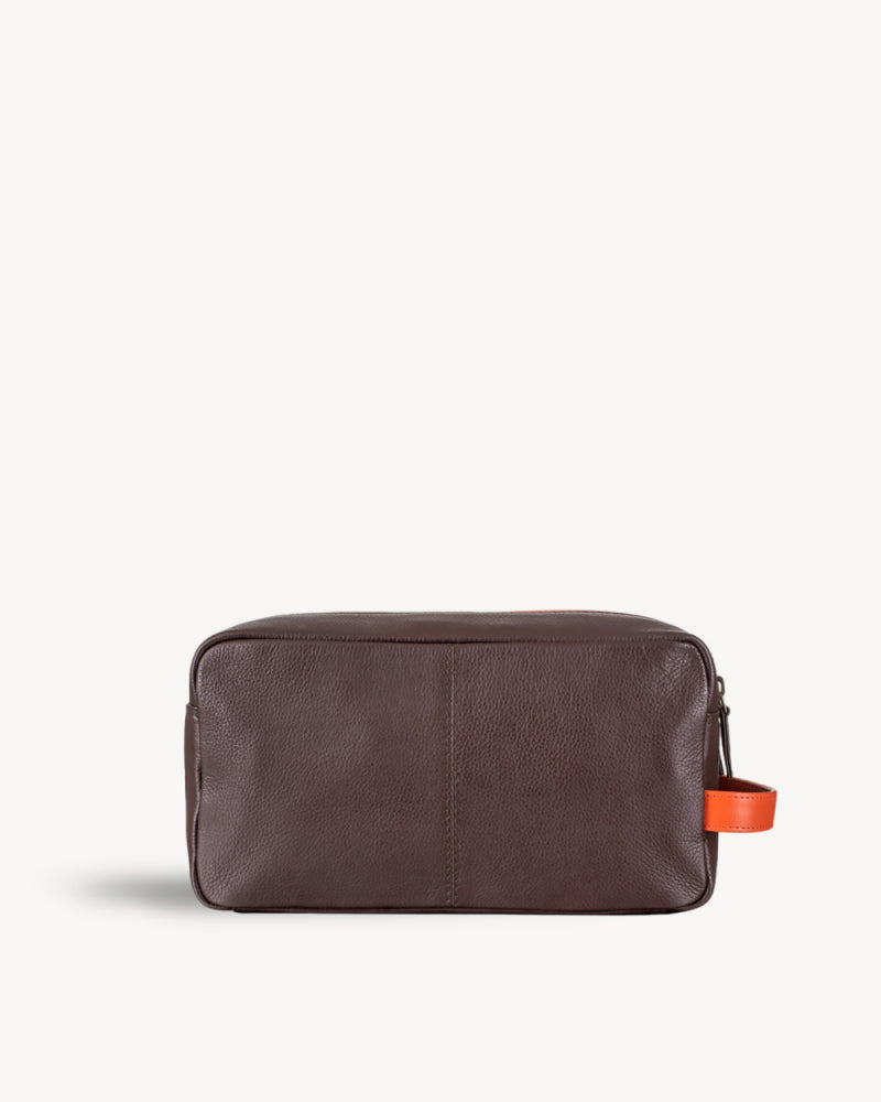 Toiletry Bag - Brown / Orange