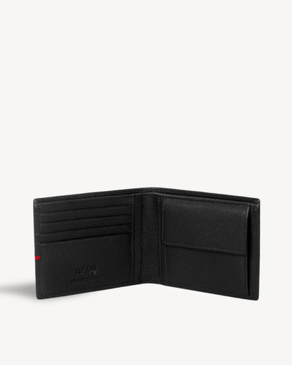 Astro RFID Protected Bifold Wallet with Coin Pocket - Black Red