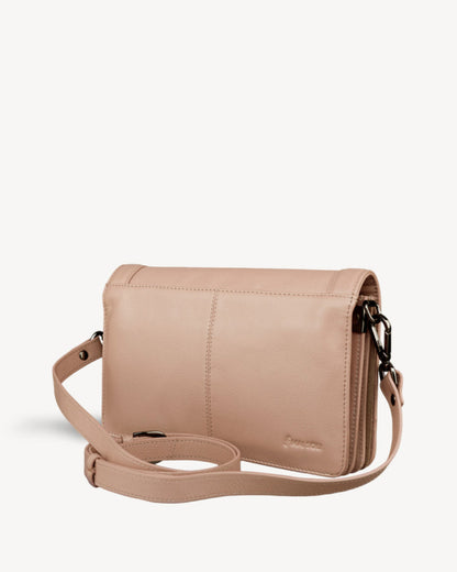 Bowie Leather Crossbody Bag - Nude Pink