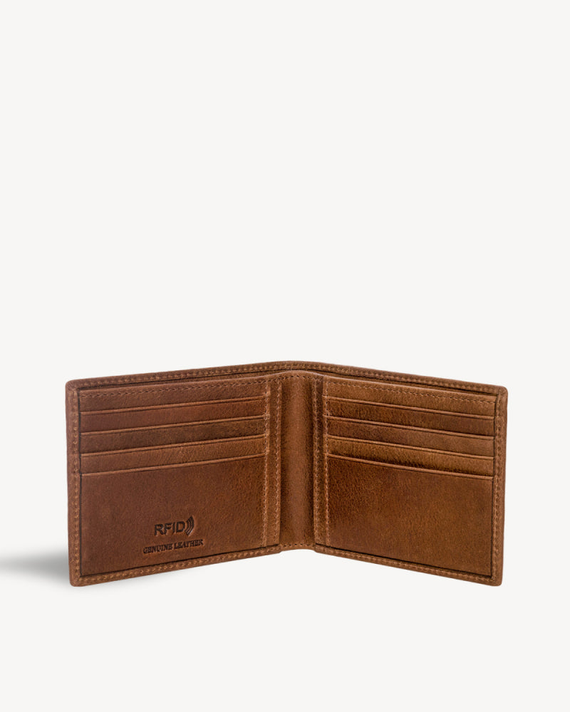 Ranger RFID Protected Bifold Wallet - Brown