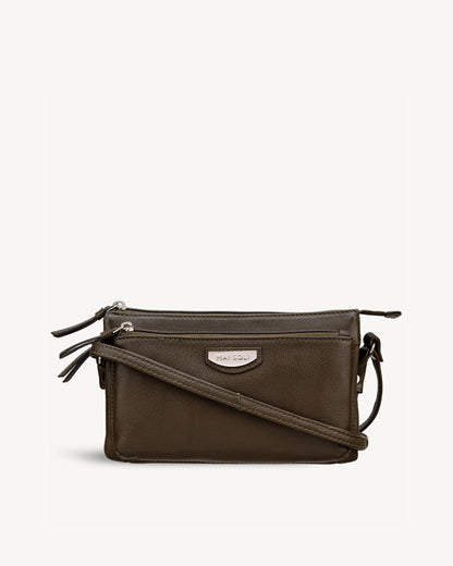 Roma Rectangle Sling Bag - Olive Green