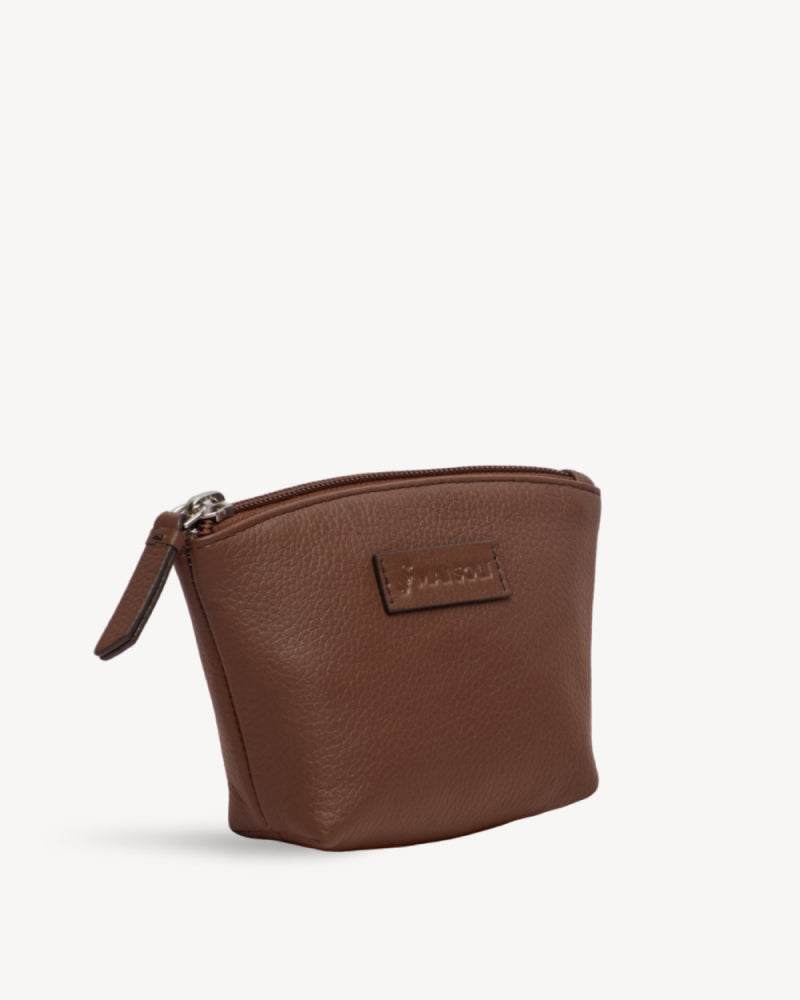 Paris Small Essential Pouch - Cognac Brown