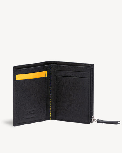 Neo Zip Wallet +  Key Ring Gift Set - Black / Yellow