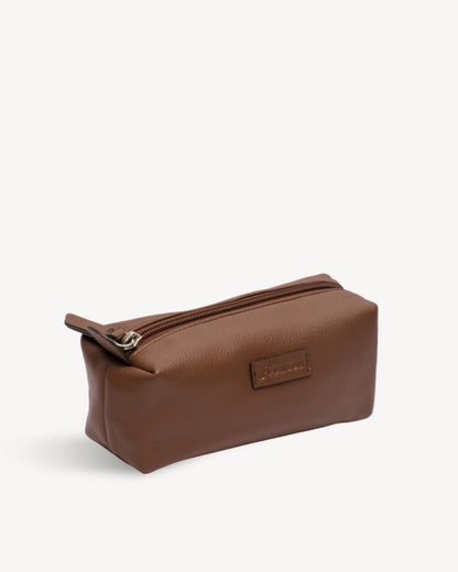 London Cosmetic Case - Cognac Brown