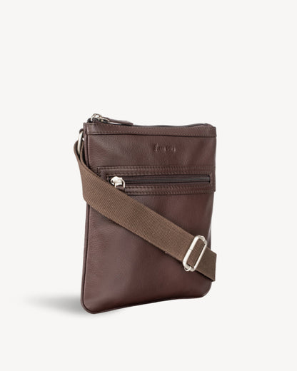 Slim Crossbody Pouch - Brown