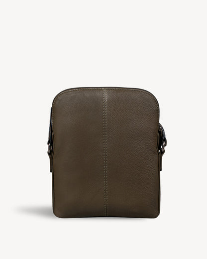 Commuter Slim Cross Body Bag - Olive Green / Black