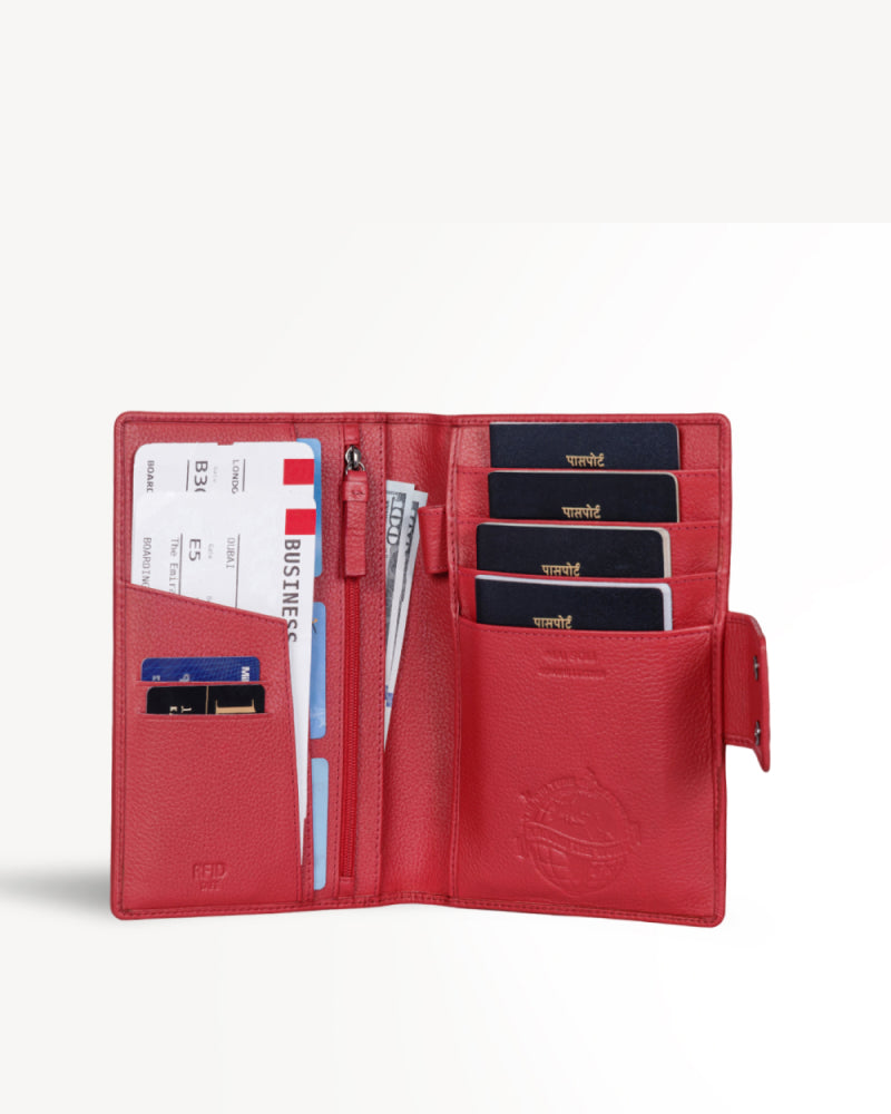 Safari Large Travel Wallet- Red