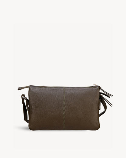 Roma Rectangle Sling Bag - Olive Green