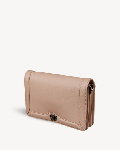 Bowie Leather Crossbody Bag - Nude Pink