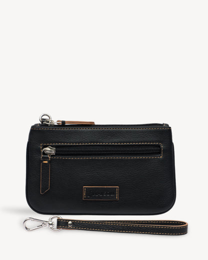 Virginia Small Slim Wristlet Pouch - Black