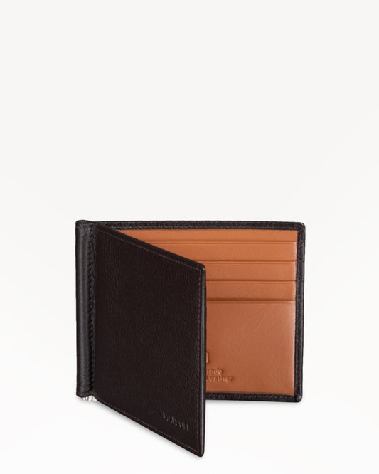 Dollaro RFID Protected Money Clip Wallet And Card Holder - Brown / Tan