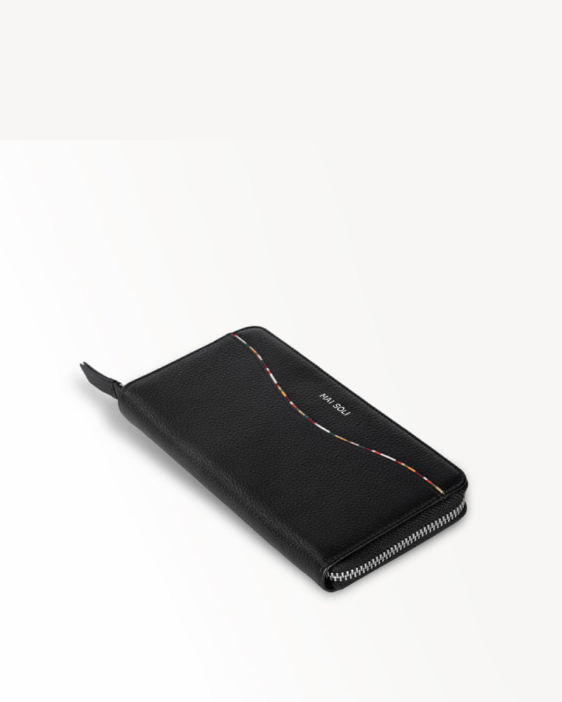 Charlotte Zip-around Wallet - Black