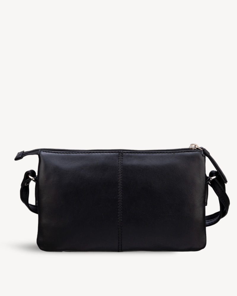 Roma Rectangle Sling Bag - Black