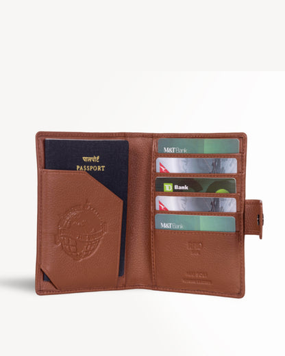 Nomad Travel Wallet- Cognac Brown